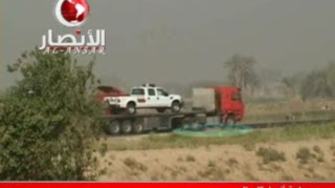 عملية مصورة لإستهداف رتل لنقل سيارات الشرطة في الأنبار