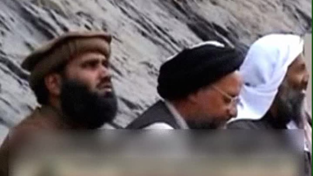 اسامة بن لادن مع ايمن الظواهري مع اتباعهم